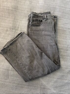 Good American Gray Wide Leg Jeans